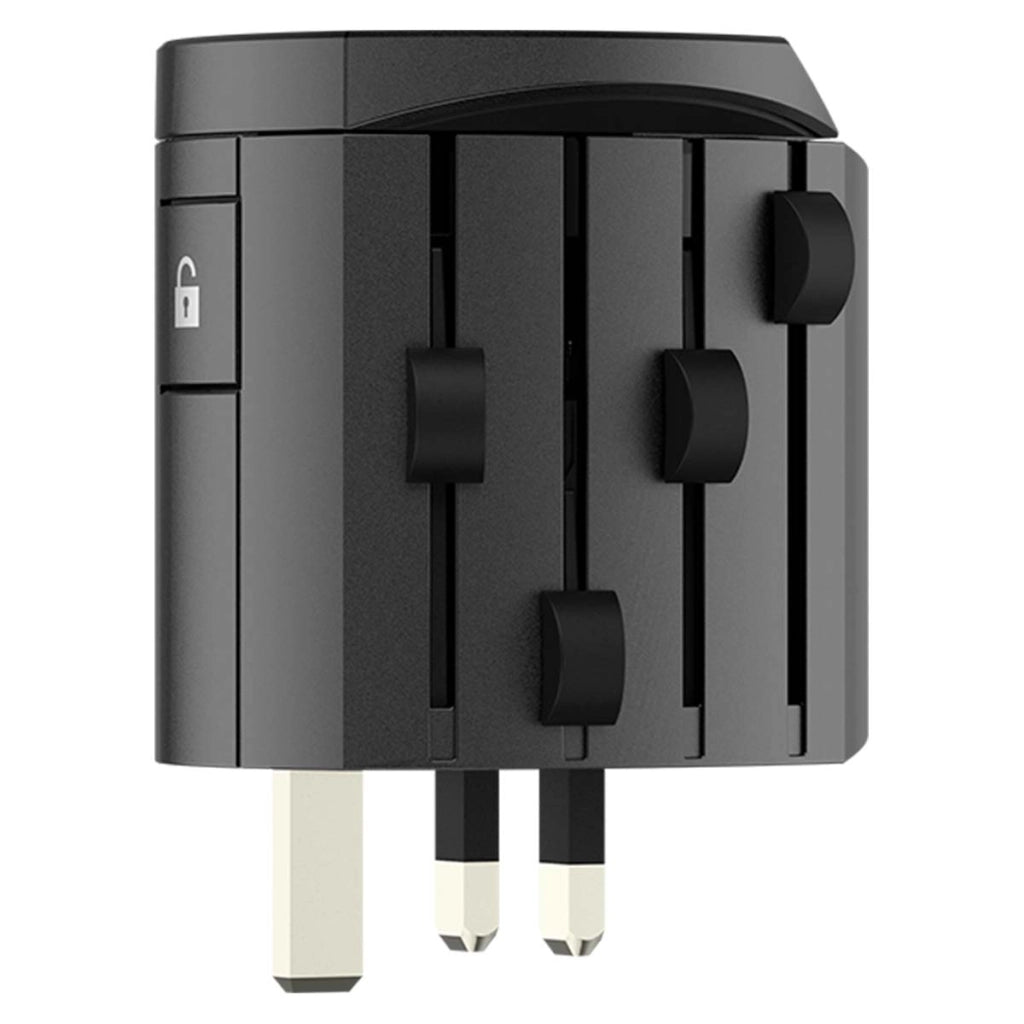 Adattatore da viaggio 4 USB Alpha Prese universali Nero Skross