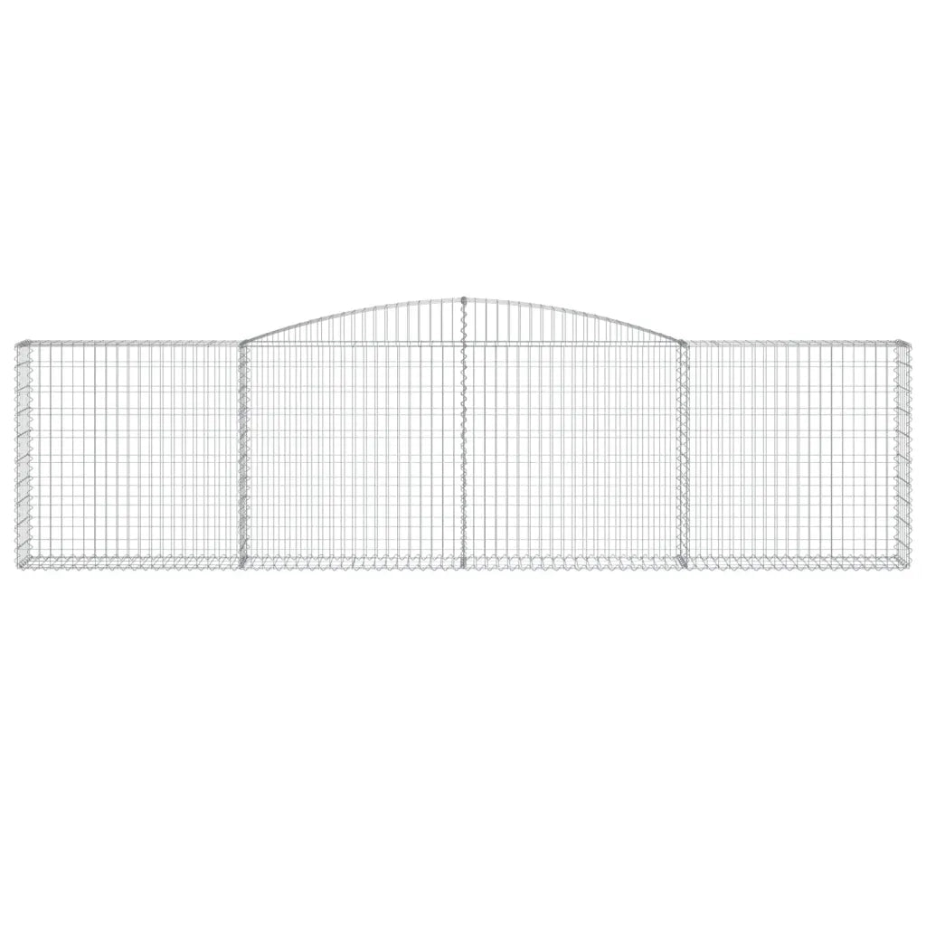 Cesti Gabbioni ad Arco 3 pz 400x30x100/120 cm Ferro Zincato 3146867