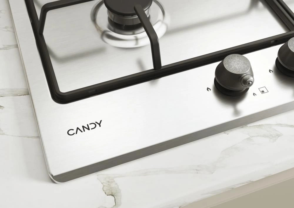 Candy Classic CHW6BR4WTX Acciaio inox Da incasso 59 cm Gas 4 Fornello(i)