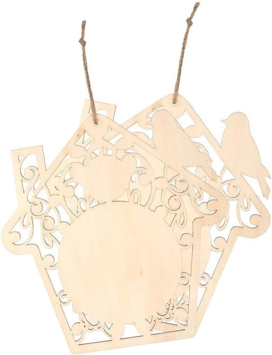 Decorazioni da parete in legno per dipingere - 265 x 254 cm - 4 mm spessore - 2 pezzi