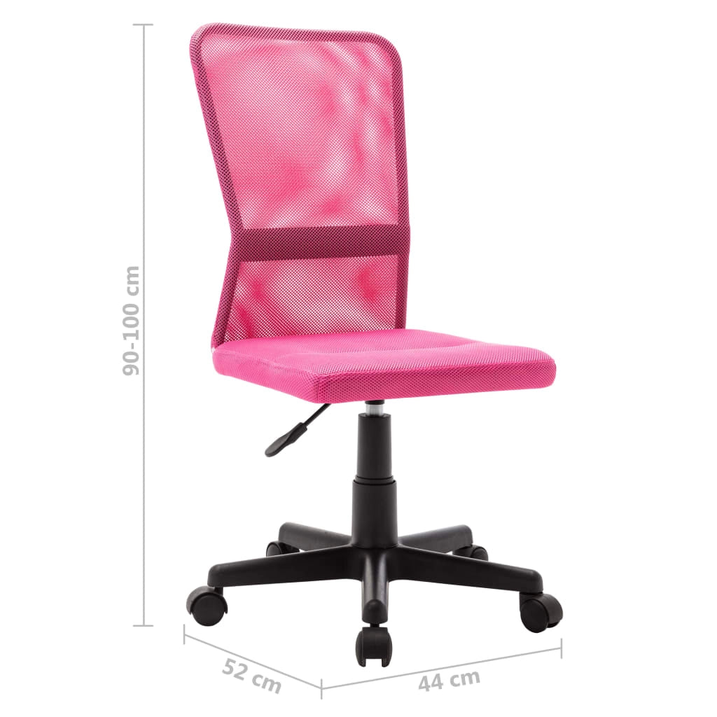 Sedia da ufficio/studio rosa 44 x 52 x 100 cm tessuto a rete rosa 02_0024057