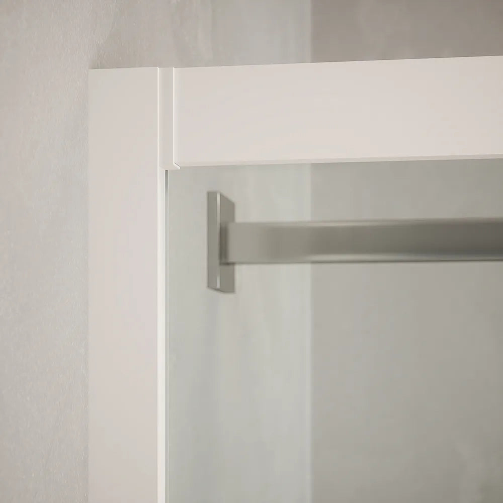 Box doccia angolare 70x120 cm trasparente 4 mm profili bianchi | Grenada