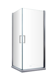 Box Doccia Doppio Battente Angolare Vetro Temperato 8 mm Easy-clean Reversibile 76,5-78,5 x 76,5-78,5 H 200 cm