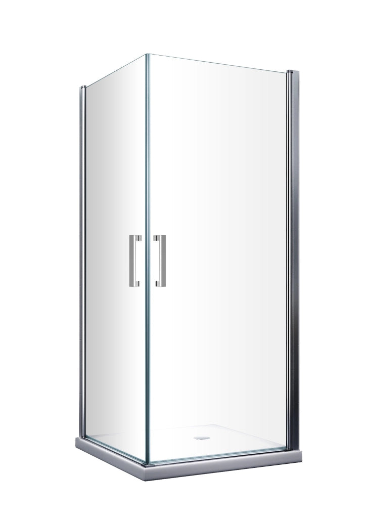 Box Doccia Doppio Battente Angolare Vetro Temperato 8 mm Easy-clean Reversibile 76,5-78,5 x 76,5-78,5 H 200 cm
