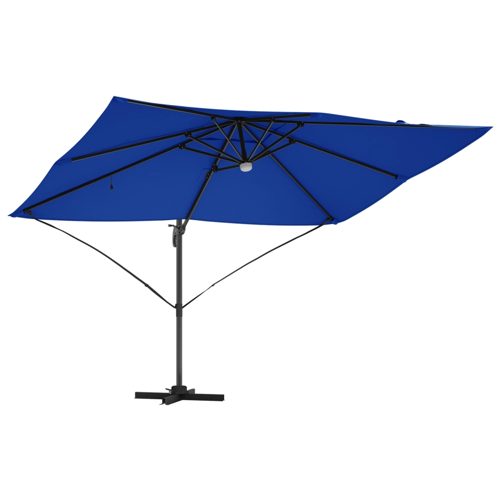 Ombrello a Sbalzo Blu Azure Blu azzurro Tessuto in poliestere