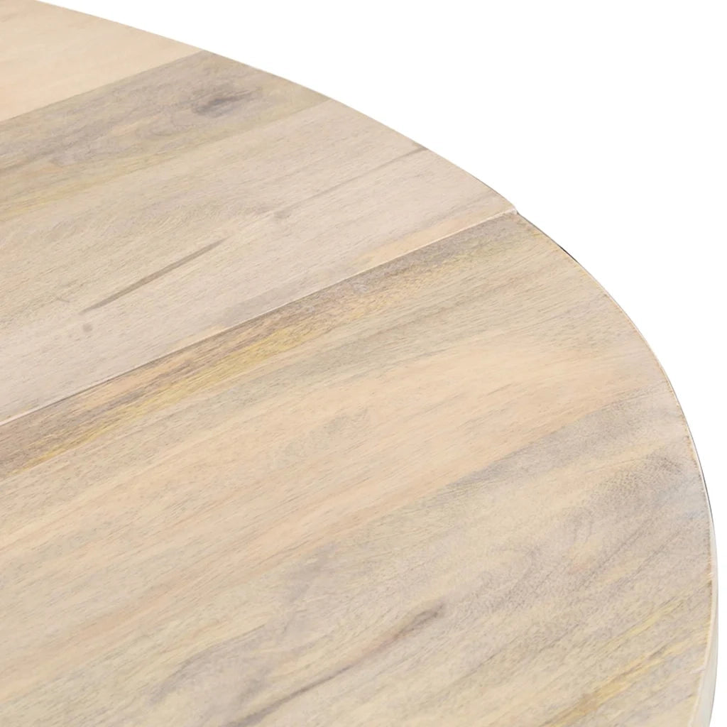 Tavolo da Pranzo Rotondo 110x76 cm in Legno Massello di Mango 321700