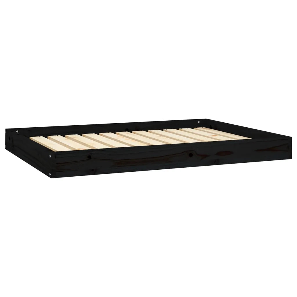 Cuccia per Cani Nera 101,5x74x9 cm in Legno Massello di Pino 820870