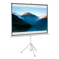 Telo Proiettore da 84 Pollici 4K HD Formato 4:3 con Treppiede Pieghevole e Altezza Regolabile, Schermo Proiettore Portatile, Grandangolo di 160 Gradi, per Casa, Home, Cinema, Esterno, Bianco