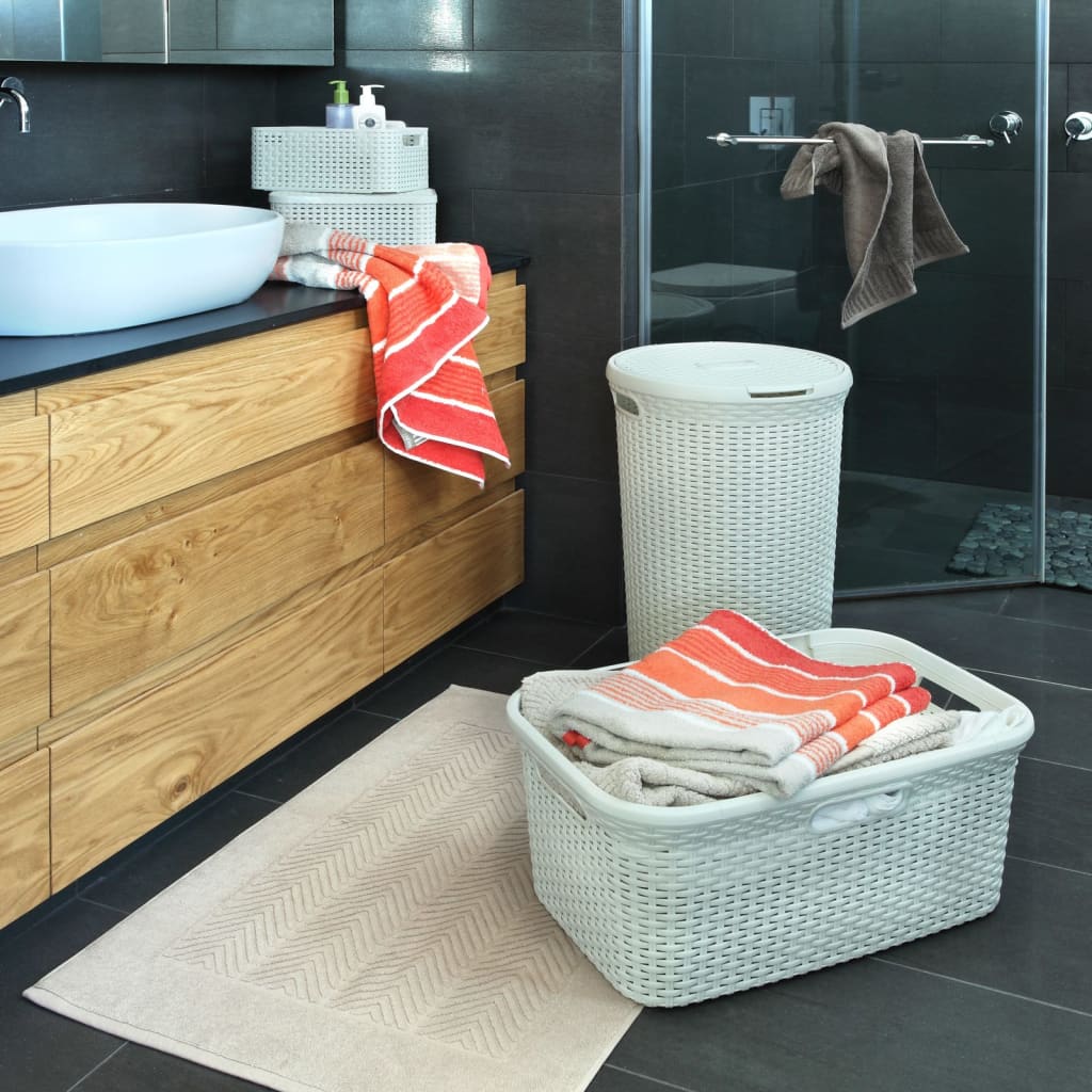 Curver Cesto Portabiancheria Style 45 L Bianco Vintage 443860