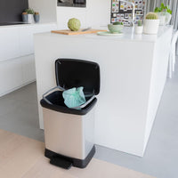 Curver Pattumiera a Pedale Deco Rettangolare 30 L Argento 443828