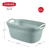 Curver Cesto Portabiancheria Knit 40 L Azzurrocod mxl 95965