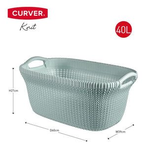 Curver Cesto Portabiancheria Knit 40 L Azzurrocod mxl 95965
