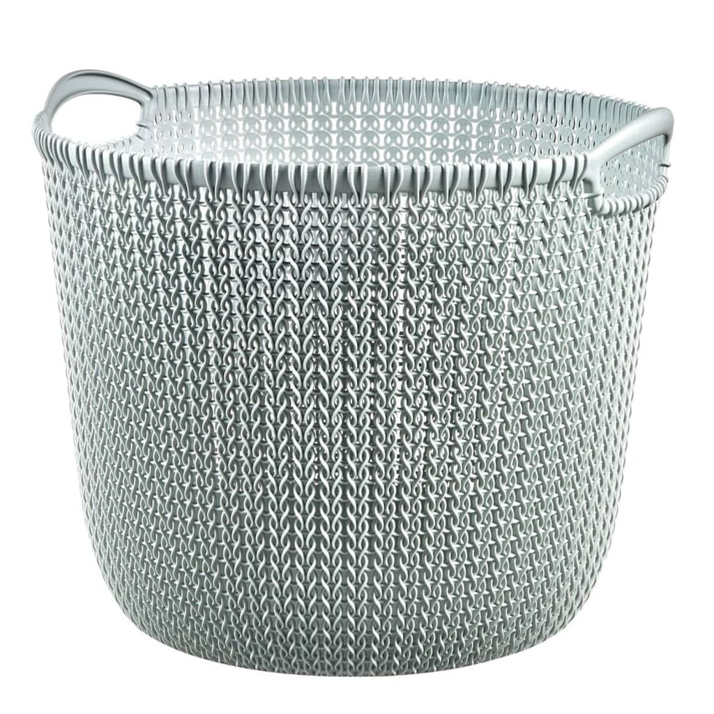 Curver Cesta Portaoggetti Knit Rotonda L 30L Blu Nebbia 443842