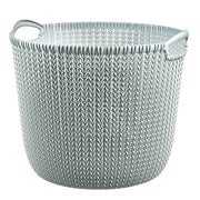 Curver Cesta Portaoggetti Knit Rotonda L 30L Blu Nebbia 443842