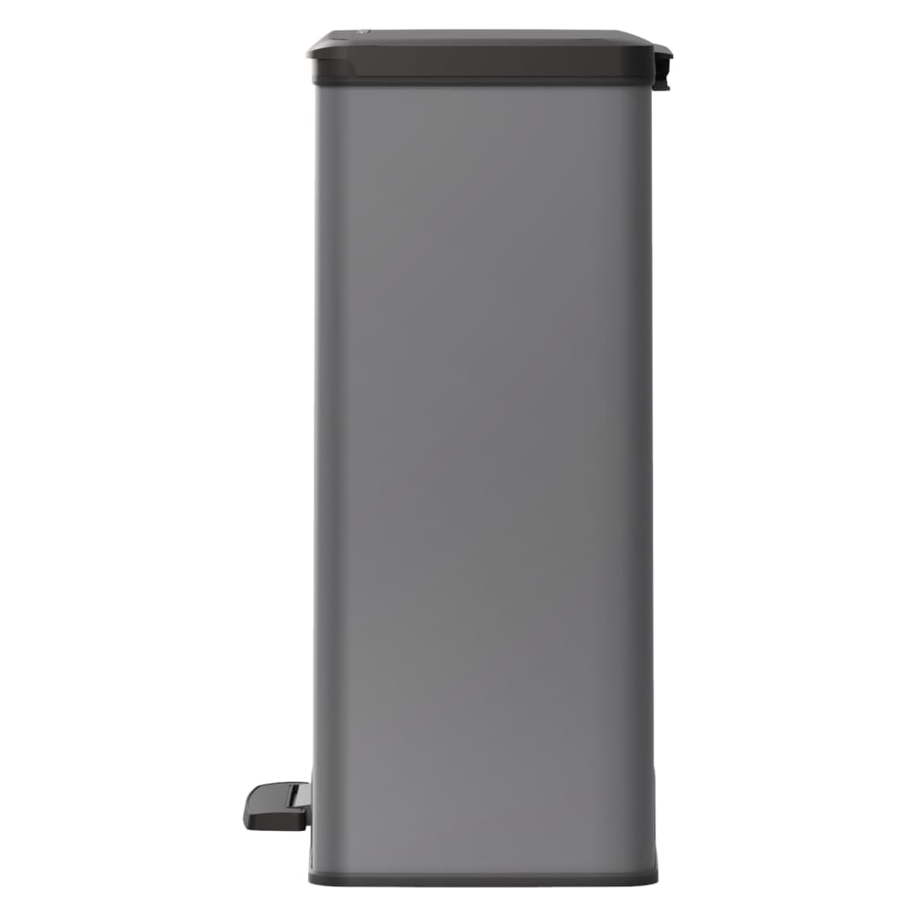 Curver Pattumiera a Pedale Deco Rettangolare 65 L Grigio Freddo 443821