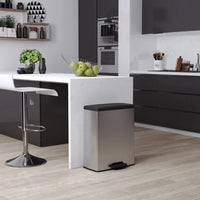 Curver Pattumiera a Pedale Doppia Deco 26L+26L Argento 442067