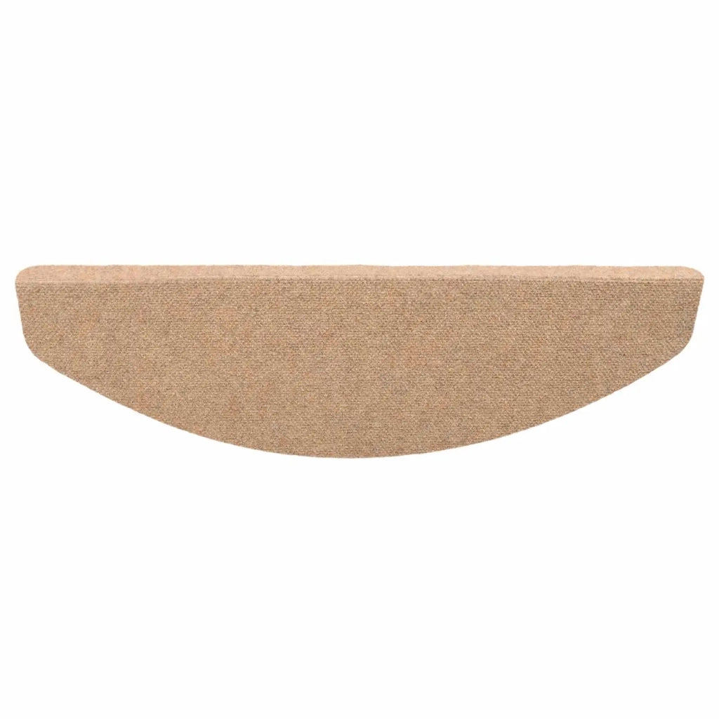 Tappetini per scale autoadesivi 15 pcs Beige 80 x 28 x 3,5 cm 42040593