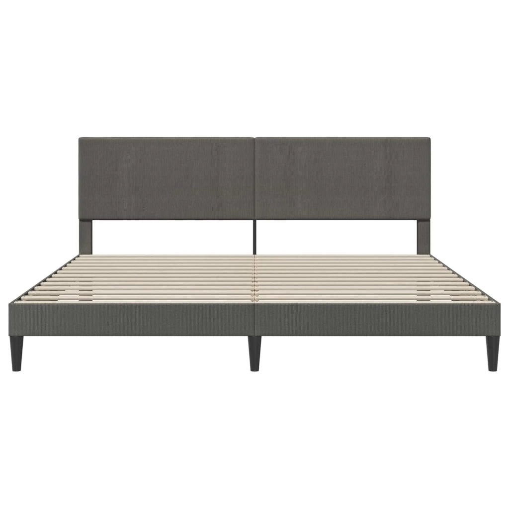 Struttura del letto Grigio Scuro 180 x 200 cm Tessuto in Cords 42027741