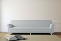 Copridivano Elasticizzato 3 Posti in Poliestere e Cotone Fashionable Grigio Chiaro