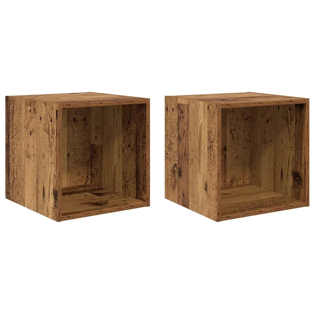 Armadietto a muro 2 pcs Legno vecchio 37 x 37 x 37 cm 875073