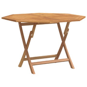 Tavolo da Giardino | Tavolino da esterno Pieghevole Grigio 110x110x75cm Massello Teak