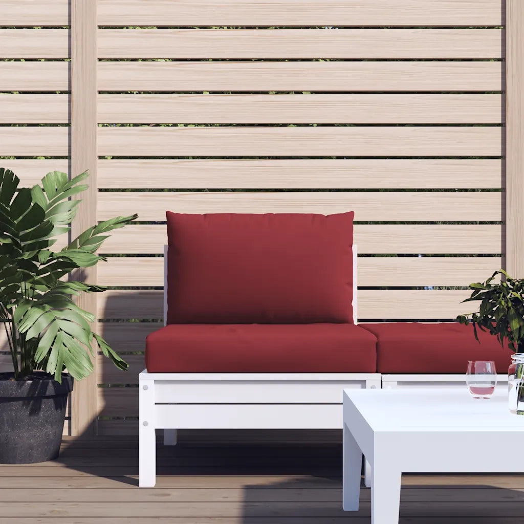Cuscini per Pallet 2 pz Rosso Vino in Tessuto Oxford 361763