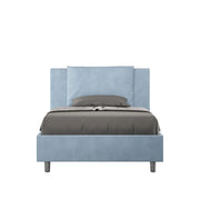Letto 1 Piazza e Mezzo 120x200 cm con Rete e Contenitore Antea Azzurro