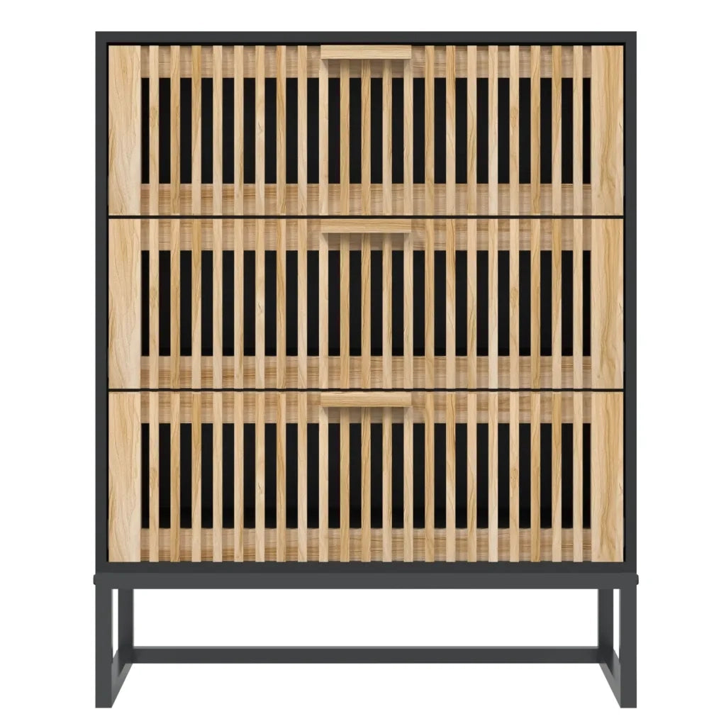 Credenza Nera 60x30x75 cm in Legno Multistrato 352113