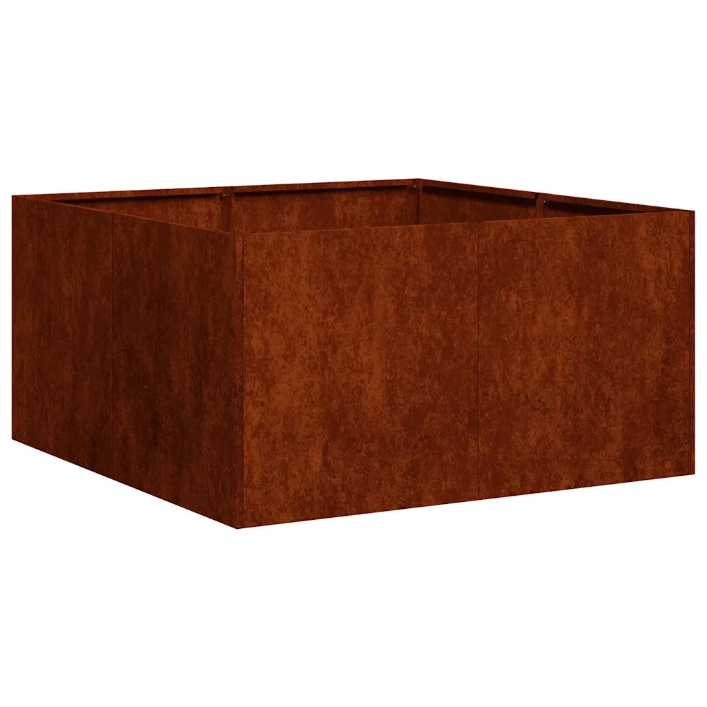 Fioriera Arrugginita 80x80x40 cm in Acciaio Corten 860744