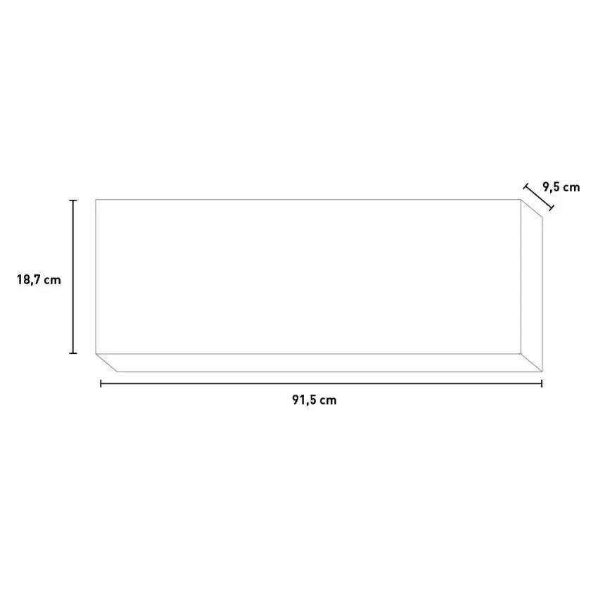 Bruciatore a Bioetanolo per Camini 91,5x18,7xH9,5 cm 7L in Acciaio Inox