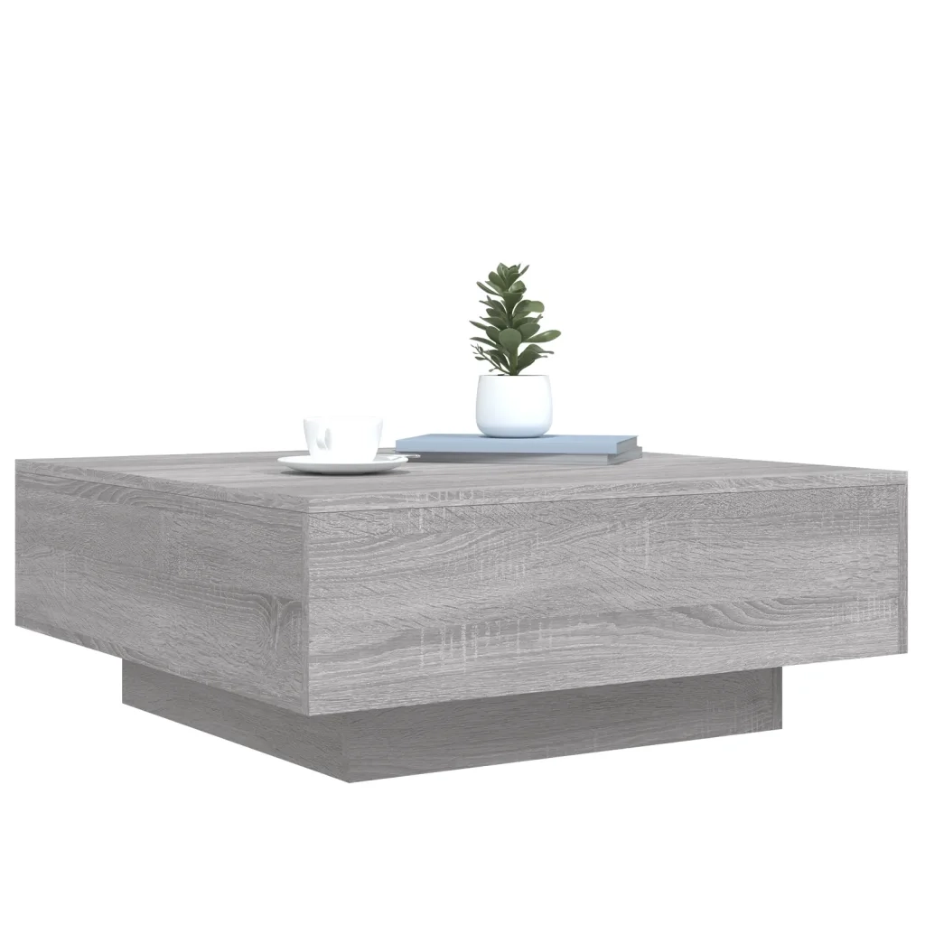 Tavolino da Salotto Grigio Sonoma 80x80x31 cm Legno Multistrato 836586