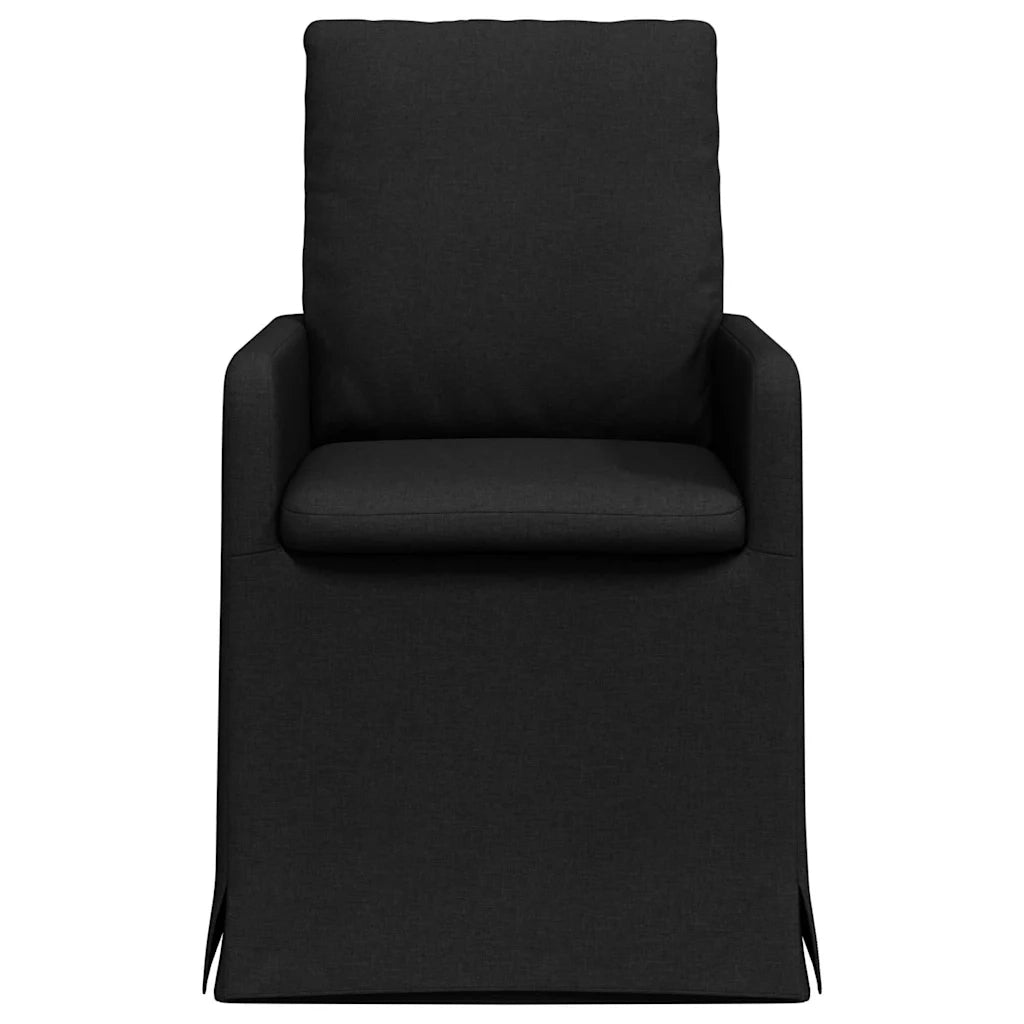 Sedie da pranzo 2 pcs Nero 57 x 67 x 98 cm Tessuto 42017918