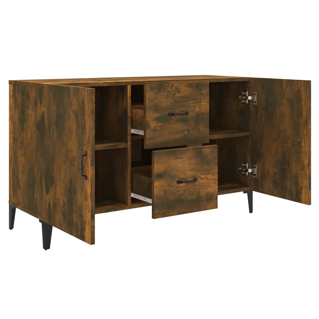 Credenza-Buffet-Armadio da cucina Rovere Fumo 100x36x60 cm in Legno Multistrato 421678