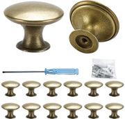 12 pezzi di maniglie vintage in ottone antico, maniglie rotonde in ottone antico