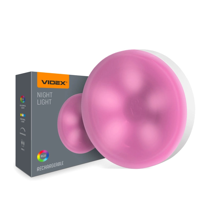 Lampada notturna LED RGB ricaricabile magnetica Videx