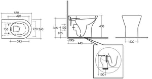 Vaso resort rimless filo muro