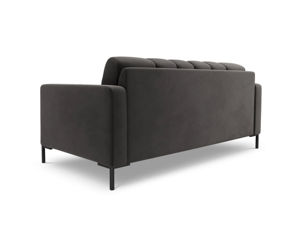 Cosmopolitan Design - Divano "Bali" 2 posti in velluto grigio scuro 