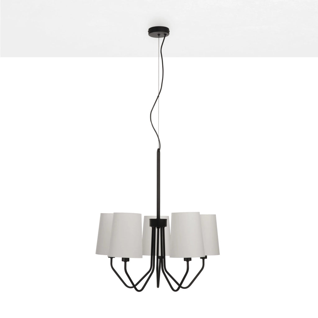 Lampadario 5L ALVAR nero