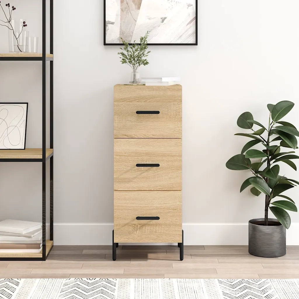 Credenza | Madia | Buffet da pranzo | Armadio da pranzo Rovere Sonoma 34,5x34x90 cm in Legno Multistrato