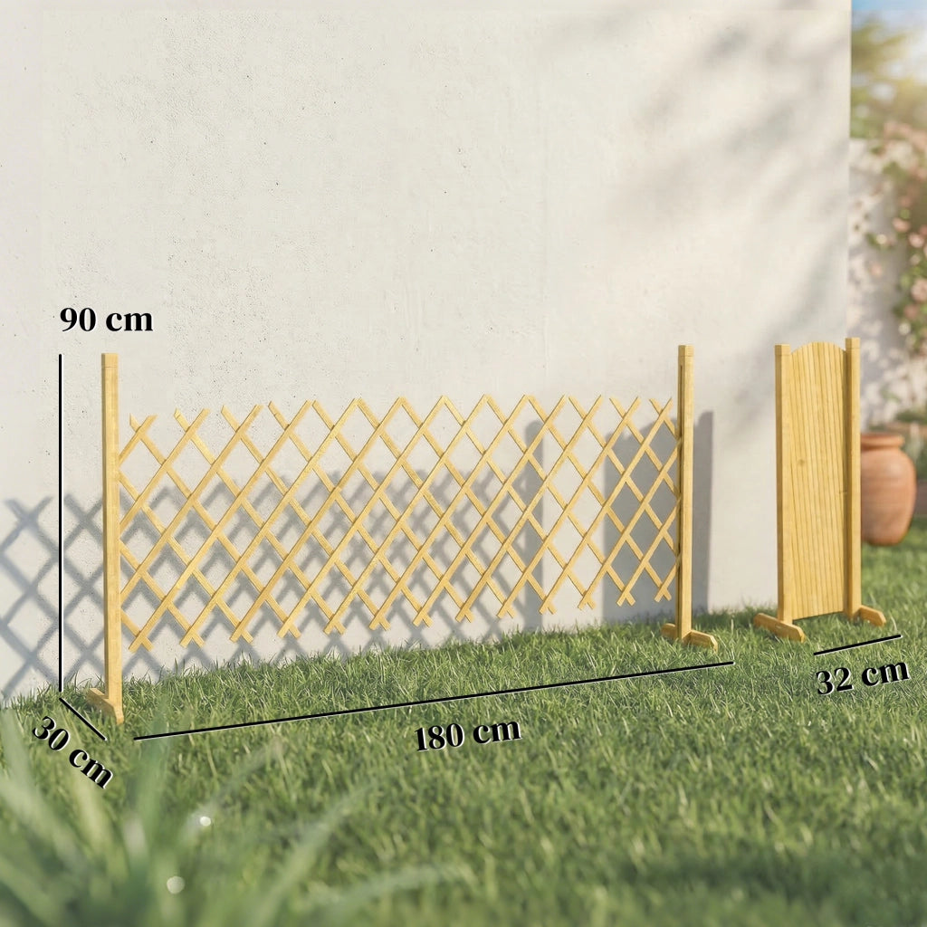 Barriera per Bambini in Legno Pino ¨C zephmum ¨C Naturale 180x30x90 cm