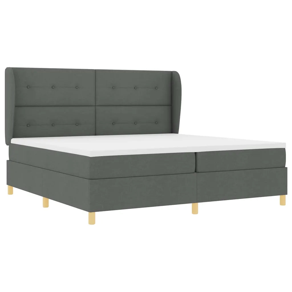 Letto con molle e materasso Grigio Scuro 90x190 cm Tessuto 3340775