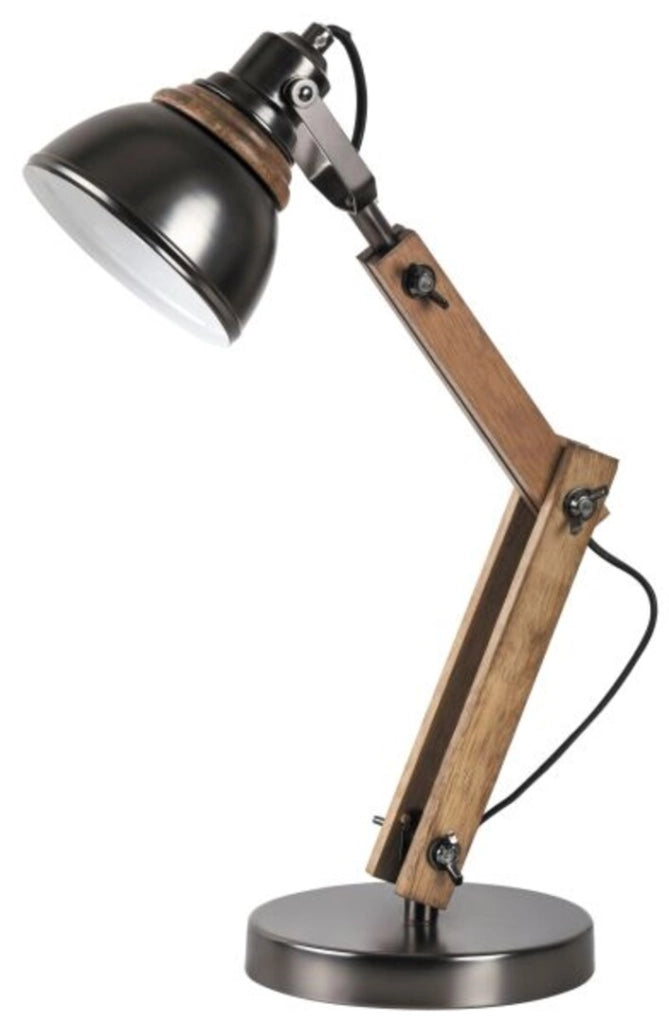 Lampada da scrivania in faggio antracite E14 Aksel Rabalux