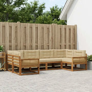 Set di divani da esterno con cuscino 6 pcs Naturale e Beige 3382851