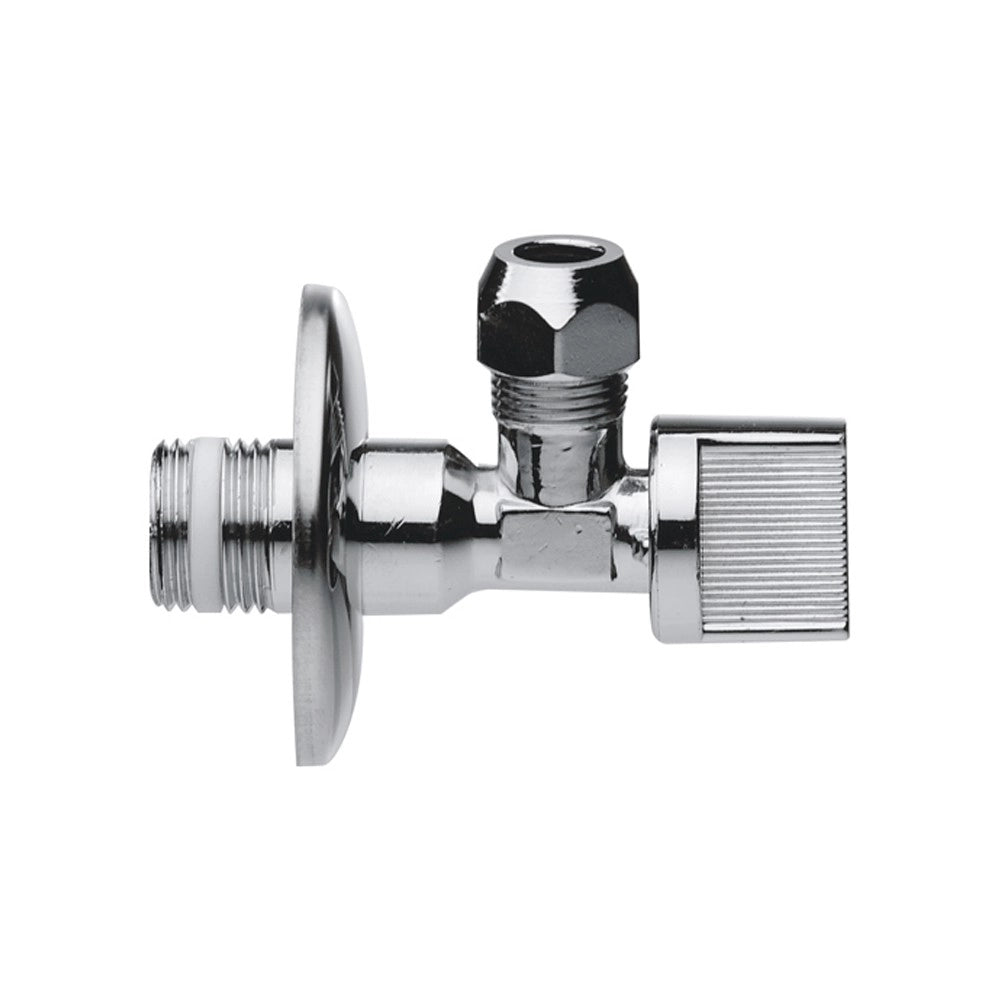 Rubinetto a sfera con guarnizione in ptfe e rosetta 1/2x10