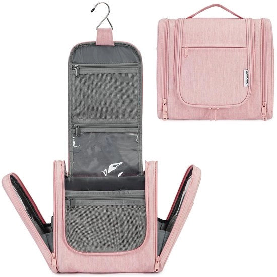 Asciugamani per bagno appesi per signore, grandi asciugamani per bagno appesi per signori, asciugamani per bagno appesi per signore, borsa cosmetica per signore e ragazze (rosa)
