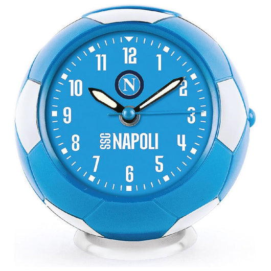 Lowell, Sveglia al Quarzo Napoli, Design Pallone, Bianco e Celeste, Silenziosa