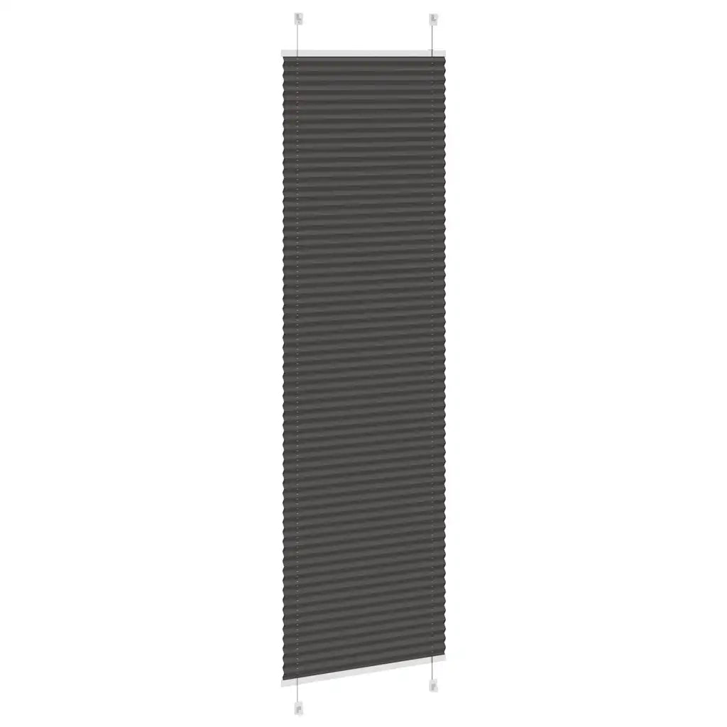 Tenda Plissettata Nera 55x200 cm Larghezza Tessuto 54,4 cm 4015151