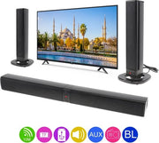 Impianto Stereo Bluetooth - Suono Surround - Soundbar Opvougbile/Splitabile - 75db - USB - Incluso Microfono
