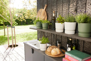 Vaso Elho GREENVILLE ROUND 25  White – Eleganza e Purezza per il Tuo Spazio Colore: Verde