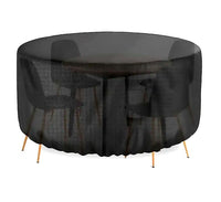 Telo di copertura per tavolo rotondo con sedie